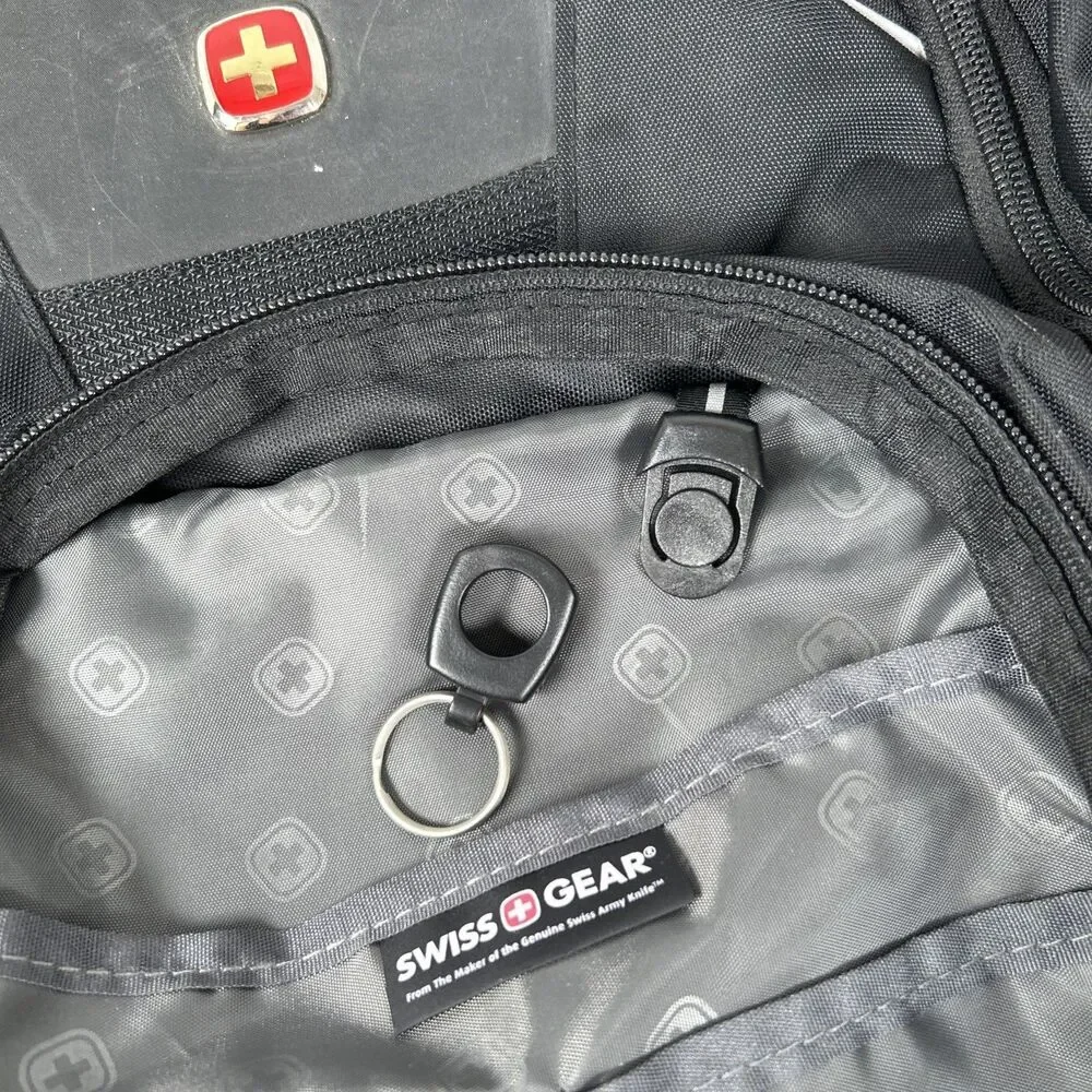 SwissGear 1900 ScanSmart TSA Laptop Backpack Black Custom Patch 4-H Auctioneer